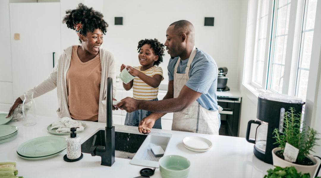 Family in the kitchen